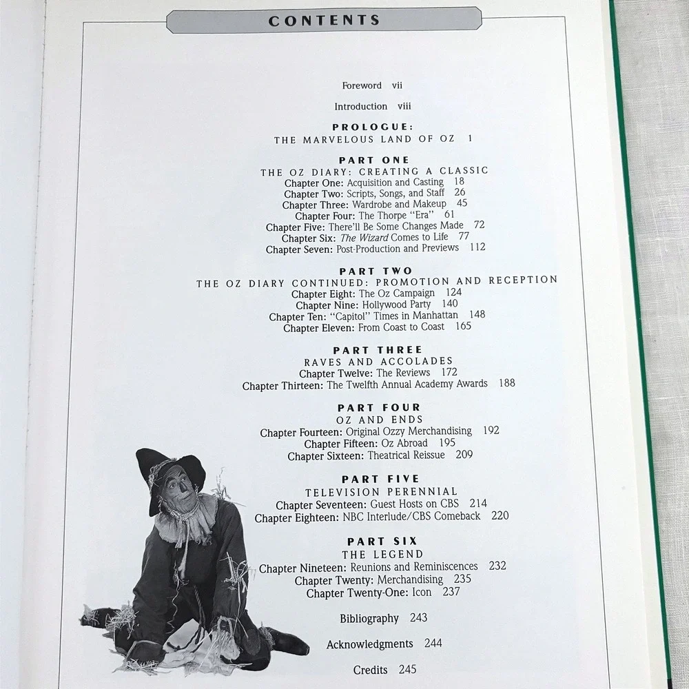 Wizard‎ of Oz Official 50th Anniversary Pictorial History Book 1989 Hardcover